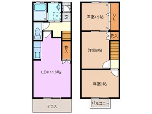 伊勢松本駅 徒歩19分 1階の物件間取画像